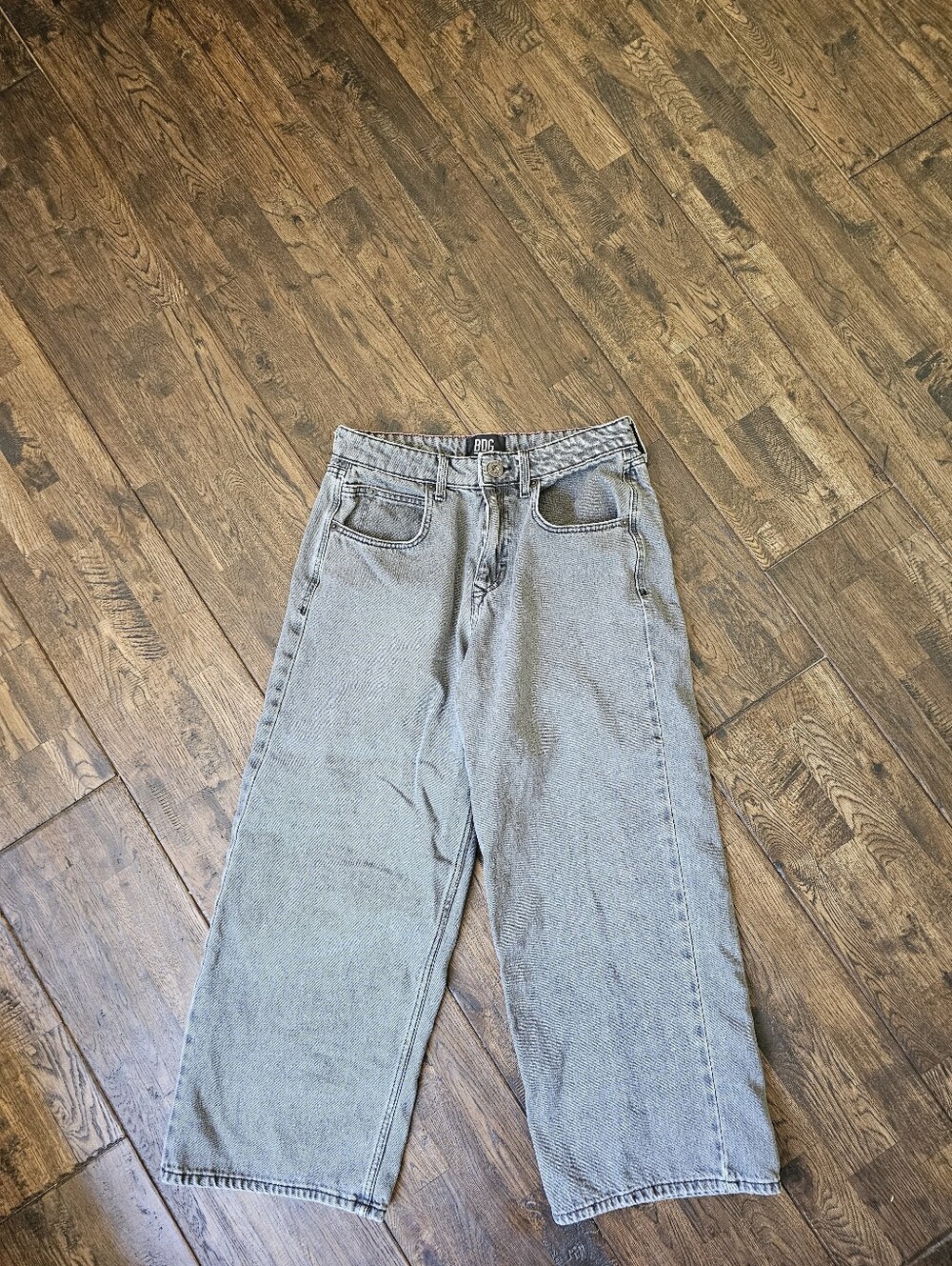 BDG WOMENS FADED BLACK WIDE LEG JEANS SIZE 27